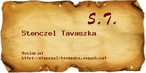Stenczel Tavaszka névjegykártya